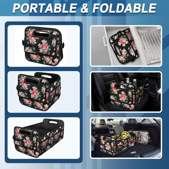 ⚡Men Floral Car Organizers and Storage with 6 Pocket Car Accessoriesizer Trunk - Picture 4 of 6